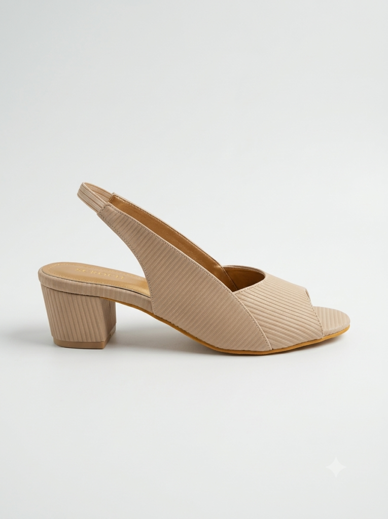 Aurelia Ribbed Block Heels